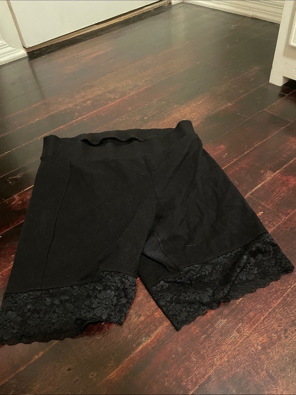 Torrid Black Lace Trim Women's Bike Shorts